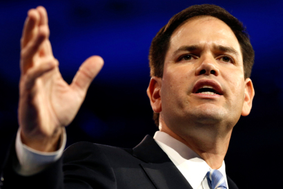 Senator Rubio of Florida speaks at the Conservative Political Action Conference at National Harbor, Marylan